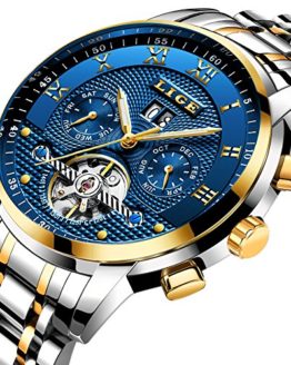 Mens Watches Top Brand Luxury LIGE Automatic Mechanical Watch