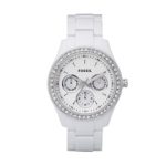 Fossil Women's Stella Quartz Resin Dress Watch, White