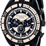 MULCO Unisex 15 Titan Wave Analog Display Japanese Quartz Black Watch