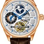 Stuhrling Original Men’s Luxury Skeleton Dress Watch, Automatic Wristwatch