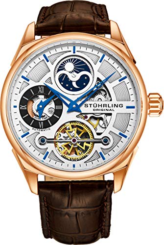 Stuhrling Original Men’s Luxury Skeleton Dress Watch, Automatic Wristwatch