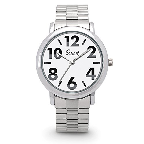 Speidel Men's Bold Face Watch Featuring Easy to Read Large Numerals