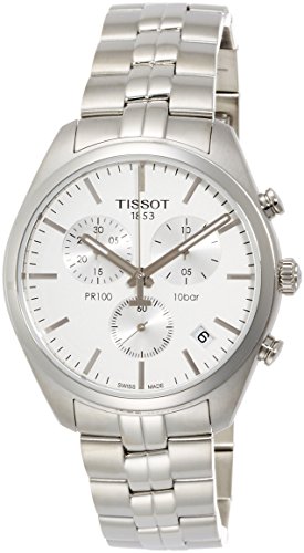 Tissot Men's 'PR 100' Quartz Stainless Steel Casual Watch, Color:Silver-Toned