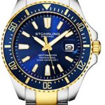 Stuhrling Original Mens Watch - Gold Tone and Stainless Steel Bracelet Watch