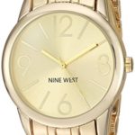 Nine West Women's Champagne Dial Gold-Tone Bracelet Watch