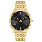 Bulova Men's Quartz Stainless Steel Casual Watch, Color:Gold-Toned