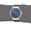 Skagen Women's Quartz Stainless Steel and Leather Casual Watch, Color:Blue