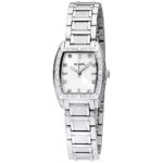 A beautiful Bulova Highbridge Women's Watch featuring a diamond bezel, mother of pearl face, and stainless steel case and bracelet, perfect for adding a luxurious touch to any outfit. 