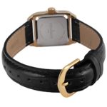 Peugeot Womens 14K Gold Plated Square Watch