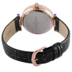 Peugeot Women's 'Luxury 14k Rose Gold Plated Black Watch