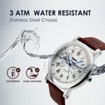 Men's Analog Quartz Watch with Waterproof Leather Strap – Business Casual Dress Watch with Scratch-Resistant Face