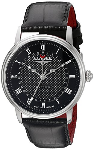 ELYSEE Men's Classic-Edition Analog Display Quartz Black Watch