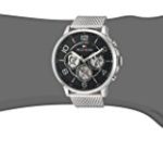 Tommy Hilfiger Men's Silver-Toned Quartz Watch with Transparent Sub-Eyes and Stainless Steel Mesh Bracelet