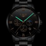 Watches Men Luxury Brand LIGE Moon Phase Waterproof Sport Analog