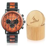 BOBO BIRD Men’s Casual Wrist Watch, Wood & Stainless Steel Watch