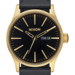 Nixon Porter Leather Modern Men’s Watch (40mm. Leather Band) (Gold/Black)