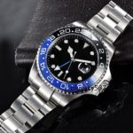 Fanmis Glass Blue and Black Ceramic Bezel Men's Automatic Watch