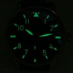 Fanmis Black Dial Luminous Dark Brown Leather Strap Wrist Watch