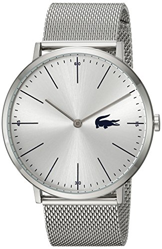 Lacoste Men's Moon Quartz Watch with Stainless-Steel Strap, Silver, 20
