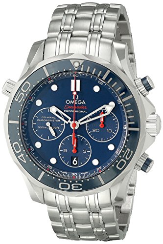 Omega Men's Diver 300 M Co-Axial Chronograph Sliver Watch