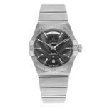Omega Constellation Day Date Automatic Black Dial Stainless Steel Mens Watch