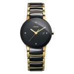 Rado Women's Centric Jubile Two Tone Black Ceramic Bracelet Watch
