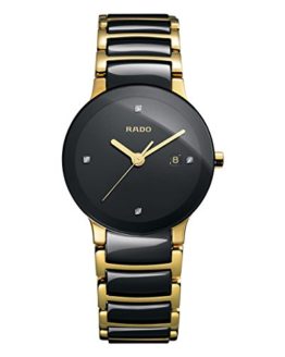 Rado Women's Centric Jubile Two Tone Black Ceramic Bracelet Watch
