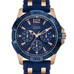 GUESS Men's Stainless Steel Casual Silicone Watch