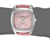 Peugeot Women's 310PK Silver-Tone Swarovski Crystal Accented Pink Leather Watch