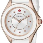 MICHELE Women's CAPE Stainless Steel Watch with White Band