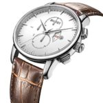 BUREI Men's Chronograph Wirst Watches Stainless Steel Multifunction