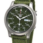 Seiko Men's SNK805 Seiko 5 Automatic Stainless Steel Watch with Green Canvas