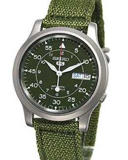 Seiko Men's SNK805 Seiko 5 Automatic Stainless Steel Watch with Green Canvas