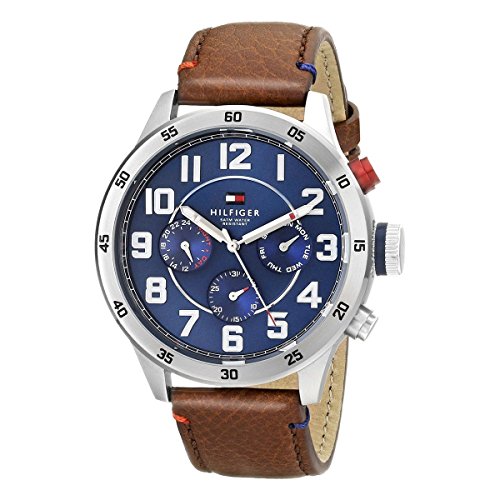 Tommy Hilfiger Men's Quartz Stainless Steel and Leather Casual Watch