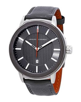 Armani Exchange Men's Quartz Stainless Steel and Leather Casual Watch