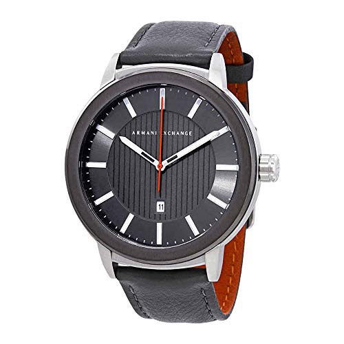 Armani Exchange Men's Quartz Stainless Steel and Leather Casual Watch