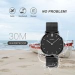 Men's Simple Analog Quartz Watch – Aposon Luxury Minimalism Business Casual Wristwatch Black