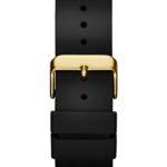 GUESS Men's Quartz Metal and Silicone Casual Watch, Color:Black