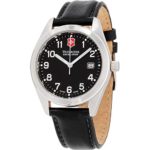 Victorinox Garrison Black Dial Leather Strap Men's Watch