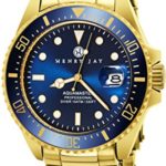 Henry Jay Mens 23K Gold Plated Stainless Steel “Specialty Aquamaster”