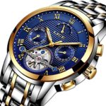 Watches for Men,LIGE Stainless Steel Automatic Mechanical Watch