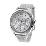 Coach Womens Mini Boyfriend Silver Tone Stainless Mesh Glitz Watch