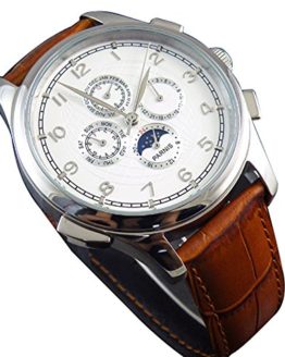 White Globe Dial Automaitc Chronometer Womens Mens Watch