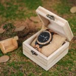 BOBO BIRD Men’s Wooden Watch Analog Quartz with Week & Date Display – Lightweight Handmade Bamboo Wristwatch