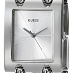 GUESS Women’s Silver-Tone Multi-Chain Bracelet Watch G75916L with Sunray Dial