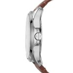 Armani Exchange Men's AX2133 Brown Leather Watch – 47mm Navy Dial Quartz Timepiece