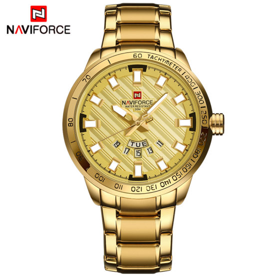 New NAVIFORCE Luxury Brand Watches Men Sport Full Steel Quartz Watch