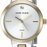 Anne Klein Women's Diamond-Accented Two-Tone Bracelet Watch