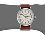 Timex Unisex Weekender 40 Brown Leather Slip-Thru Strap Watch