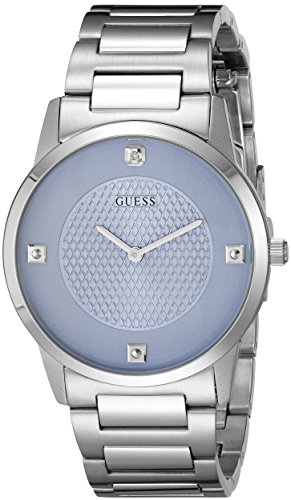 GUESS Men's Diamond-Accented Stainless Steel Watch